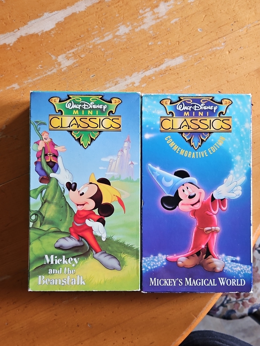 Disney Mini Classics Mickey &the Beanstalk & Mickey's Magical World Blue & Green